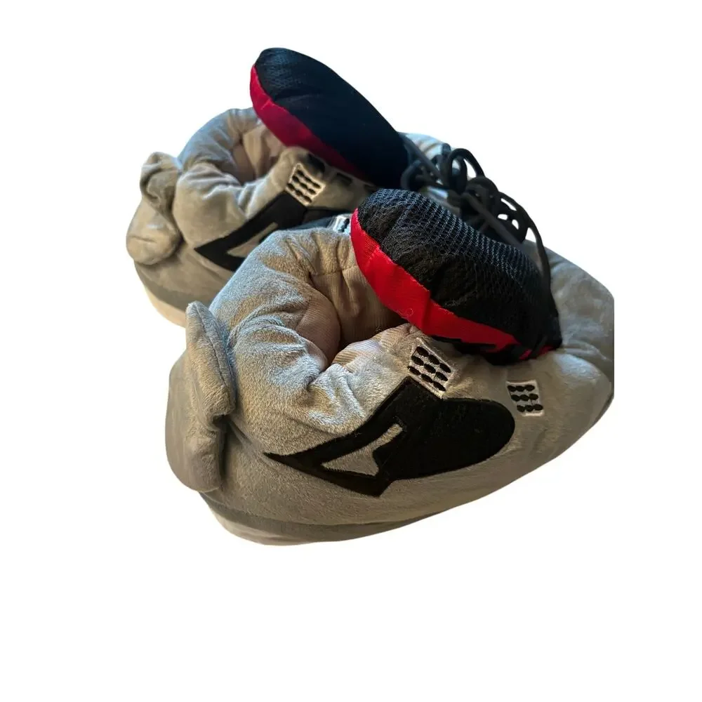 Sneaker Slippers Grey Basketball Shoes Fits Size 6-13 New with Bag